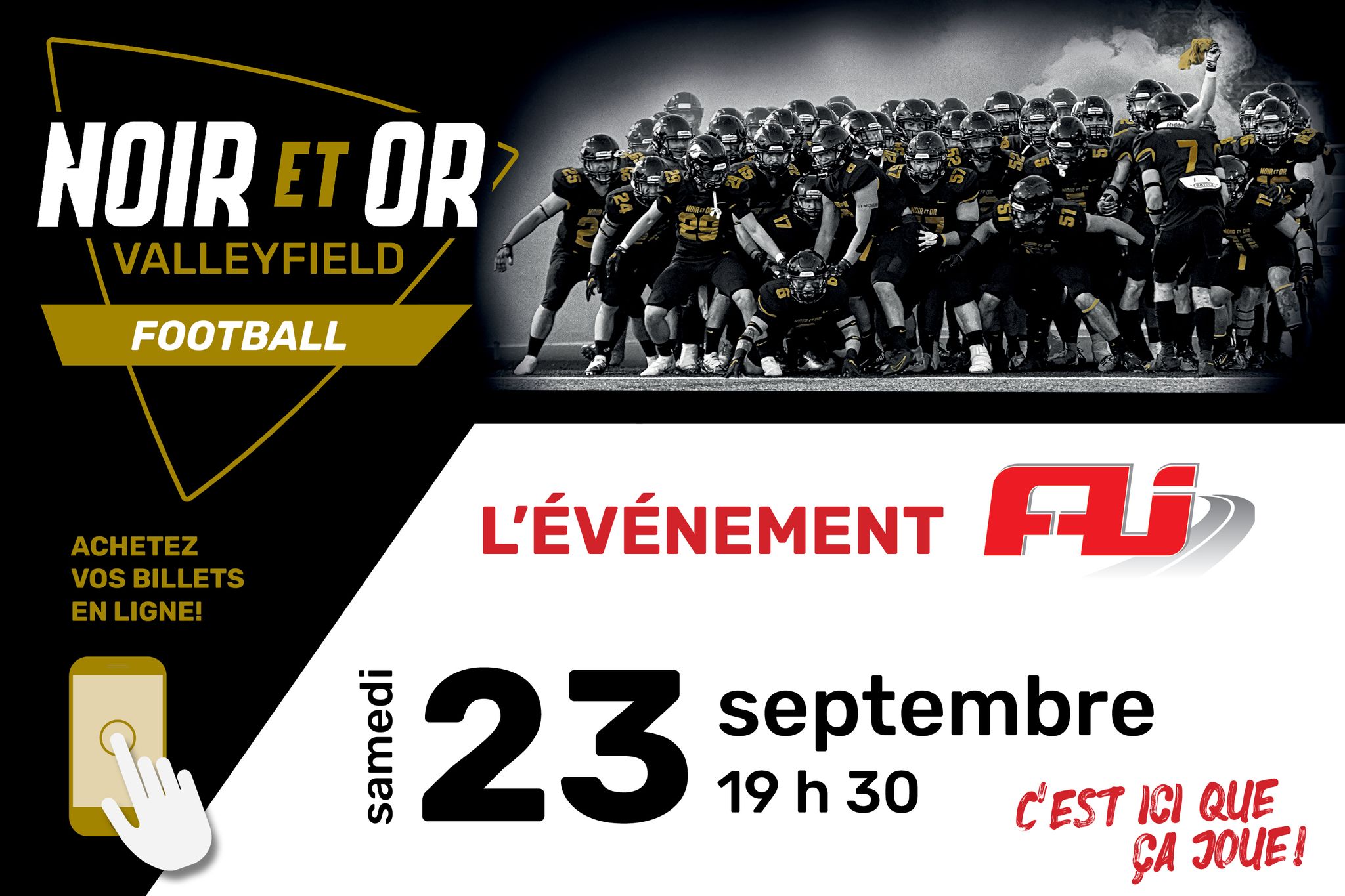 2e match à domicile Football Noir et Or Cégep de Valleyfield